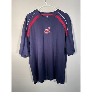 Cleveland‎ Indians Chief Wahoo Men's XL V Neck Shirt Genuine Merchandise MLB